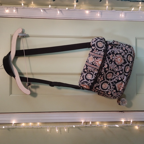 Women's Vera Bradley messenger bag black tan paisley - Picture 11 of 11